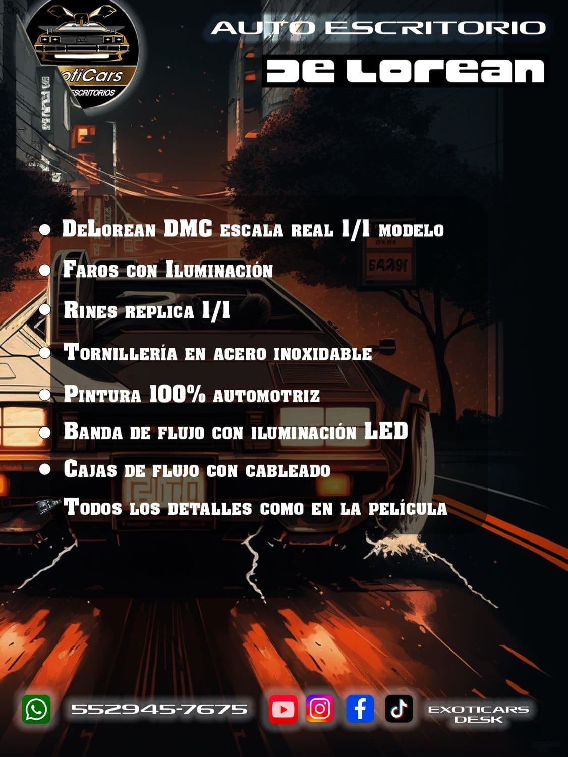 DELOREAN escritorio / Volver al Futuro