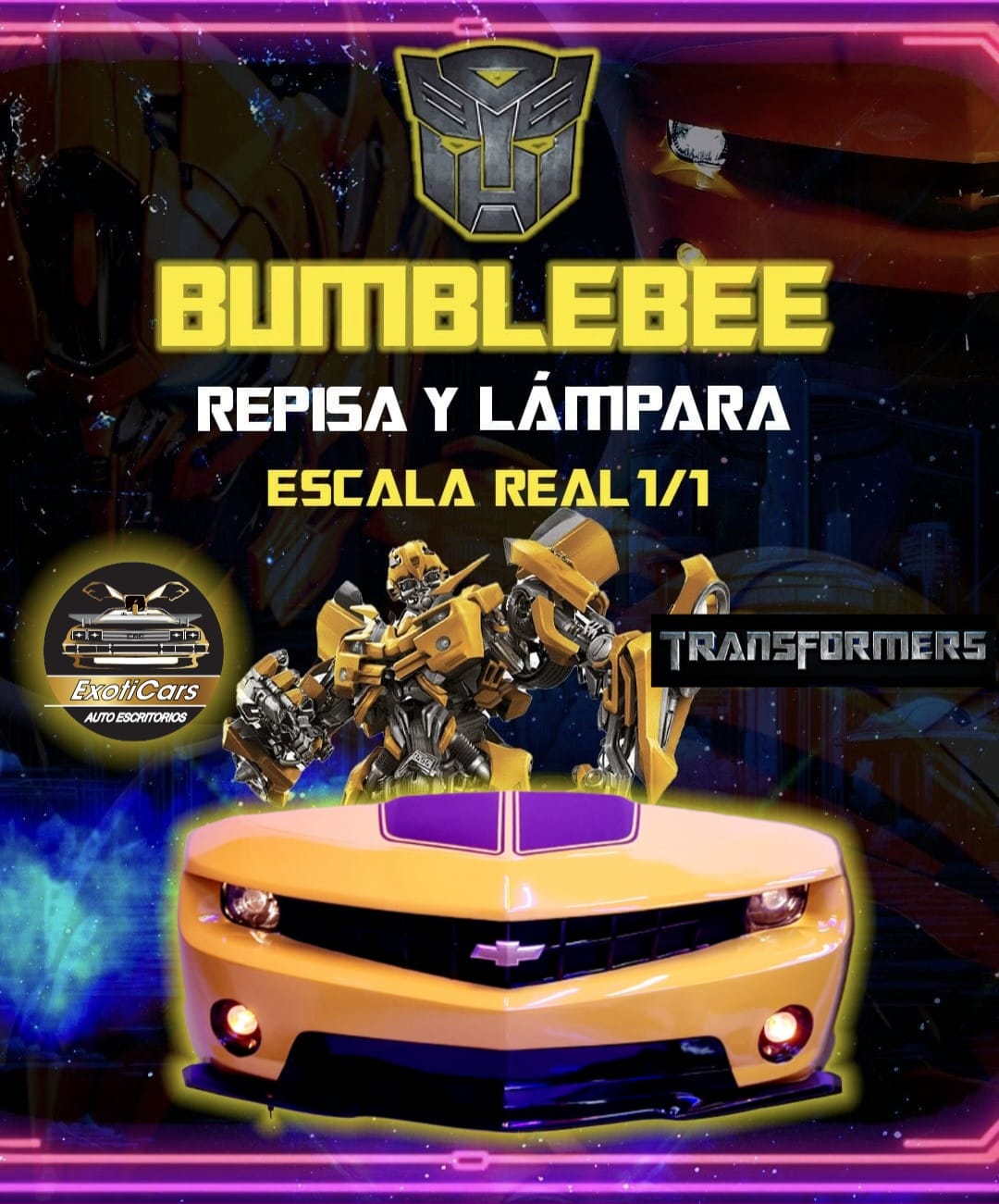 REPISA 3D CAMARO BumbleBee / Transformers