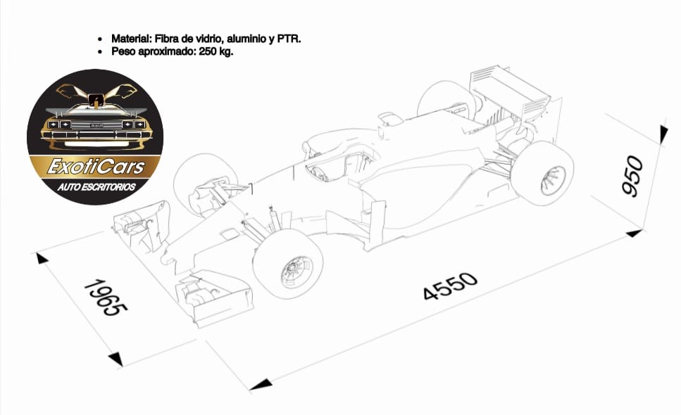 MONOPLAZA F1 decorativo escala real