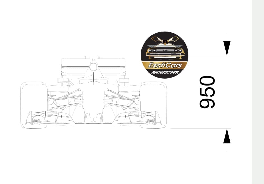 MONOPLAZA F1 decorativo escala real